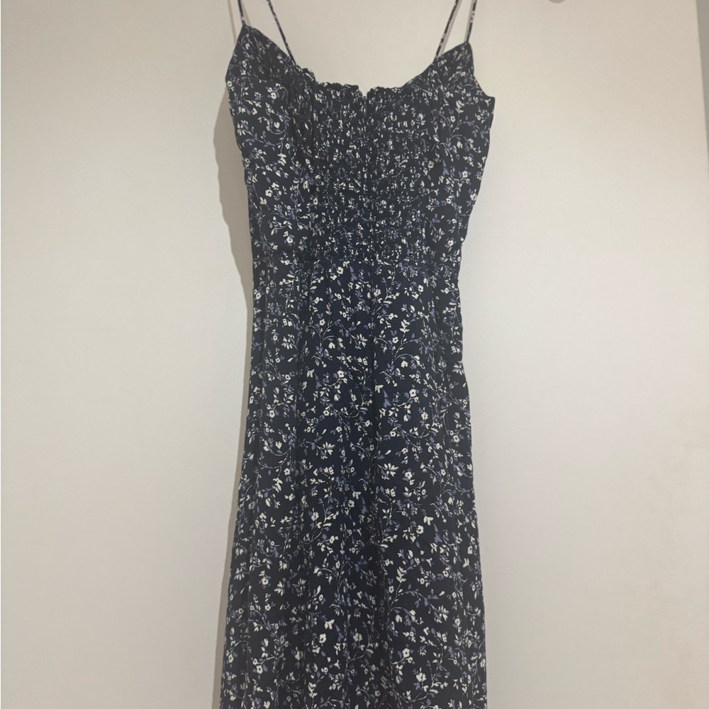 Reformation Navy Blue Floral Mini Dress - Picture 3 of 5